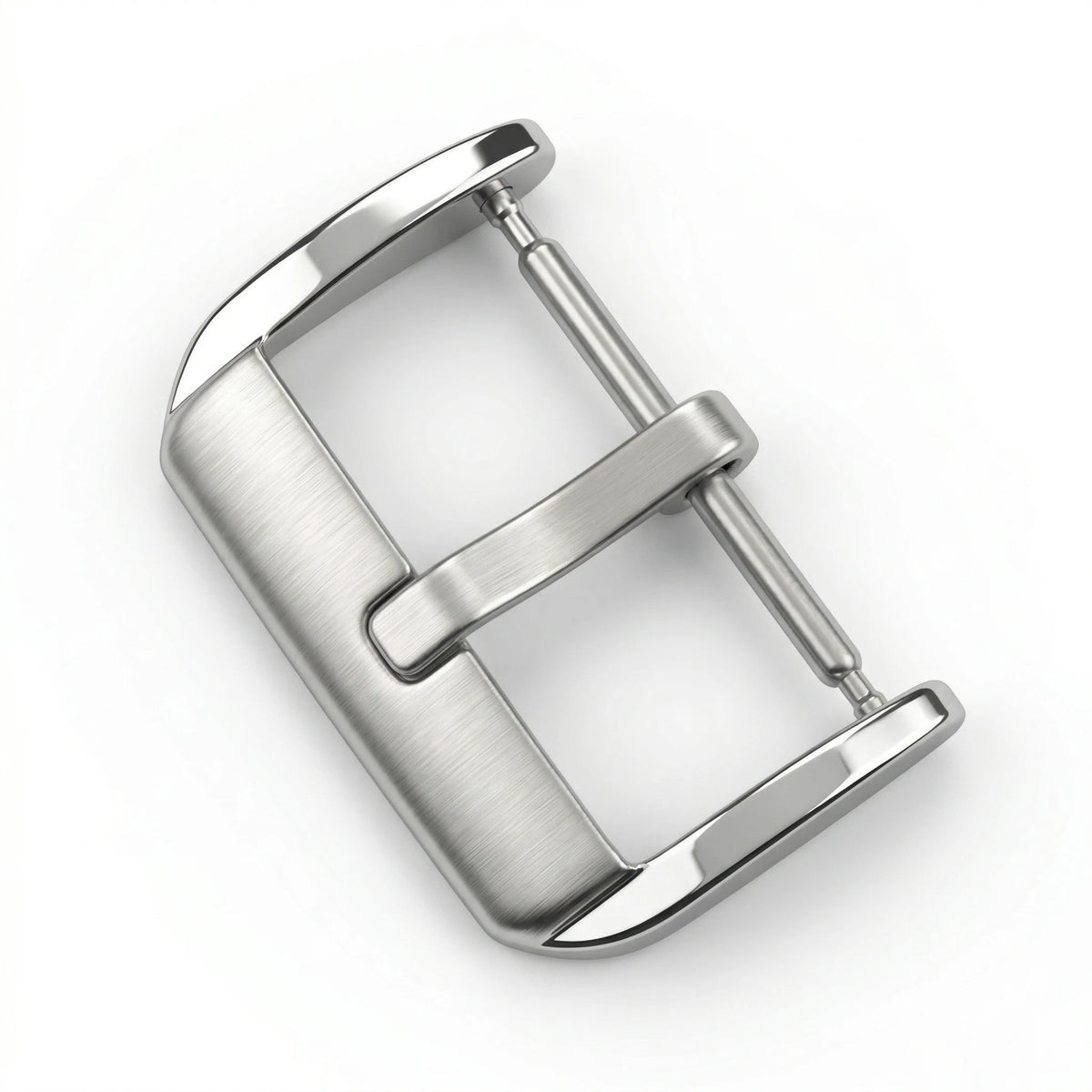Boucle ardillon de montre en acier inoxydable brossé moyen, 16mm 18mm 20mm 22mm, argent or noir, bracelet de montre en cuir, accessoires de fermoir