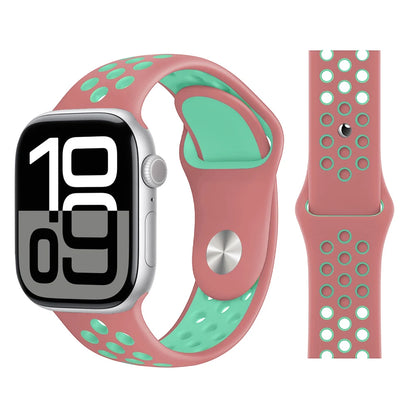Bracelet en Silicone pour bracelets de montre Apple 46mm 44mm 45mm 40mm 41mm 42mm, Bracelet de Sport Correa iWatch série 11 10 9 SE 8 7 6 5
