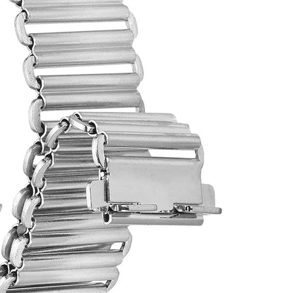 316L Stainless Steel Watch Band, Bonklip Alpine Buckle, 20-22mm, Universal Quick-Release Milanese Metal Watch Band for Smartwatches