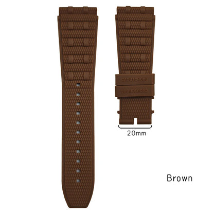 Natural Bubber watch strap 24mm, for Breitling Chronomat B01, black, green, blue, brown, soft fluorinated Silicone, 22mm