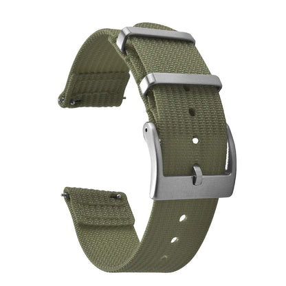 Bracelet de montre en nylon à dégagement rapide-bande durable à texture nervurée en deux pièces 18 mm 20 mm 22 mm pour montres militaires tactiques