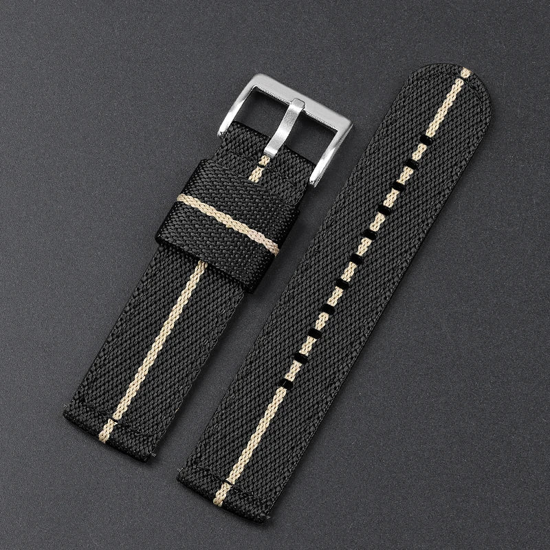 Bracelet de montre Nato 2 Pièces - Compatible connectée - Sangles en Nylon Tissé