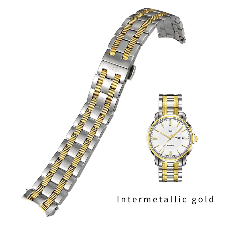 Cinturino per orologio in acciaio inossidabile per Tissot T065 1853, serie T065430A, cinturini da 19mm, argento, rosa, dorato, cinturino per orologio in metallo massiccio