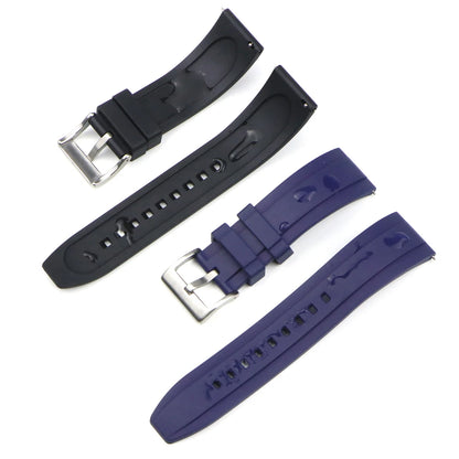 Cinturino per orologio in gomma fluorurata FKM con sgancio rapido, impermeabile, antipolvere, da esterno, cinturino da immersione, 20 mm, 22 mm, 24 mm