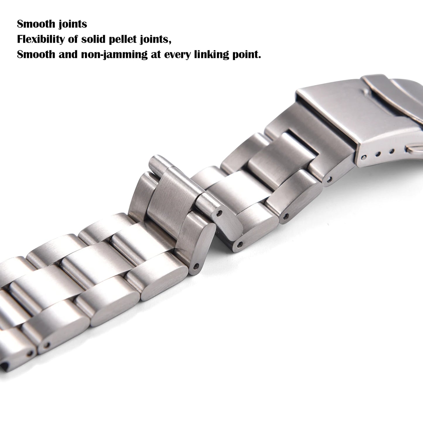 Luxury Stainless Steel Watch Band, 18mm 20mm 22mm, Three-Link Steel Bracelet, Quick Release, Straight End, for Rolex