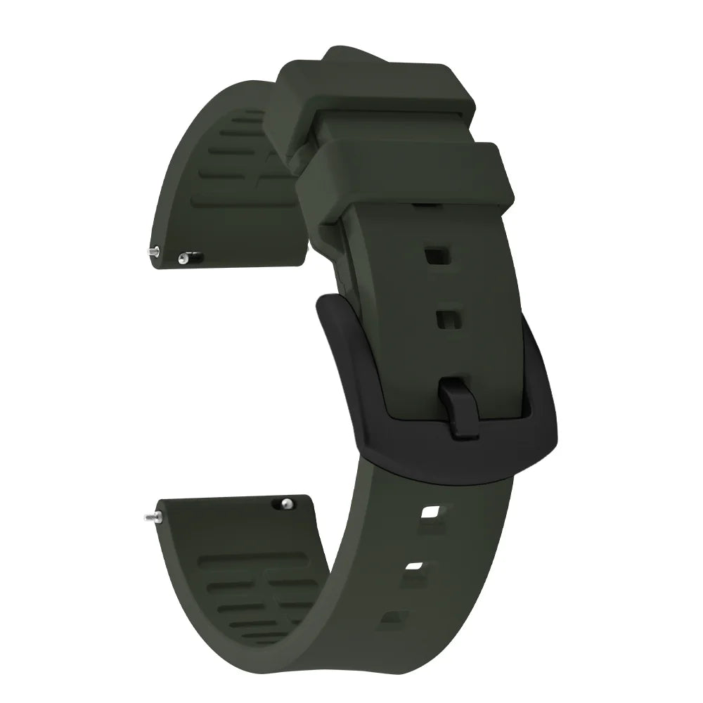 18/19/20/21/22/23/24mm FKM Rubber Watch Strap Diving Sports Quick Release Rubber Bracelet for Tissot/Seiko/Omega Watch Band