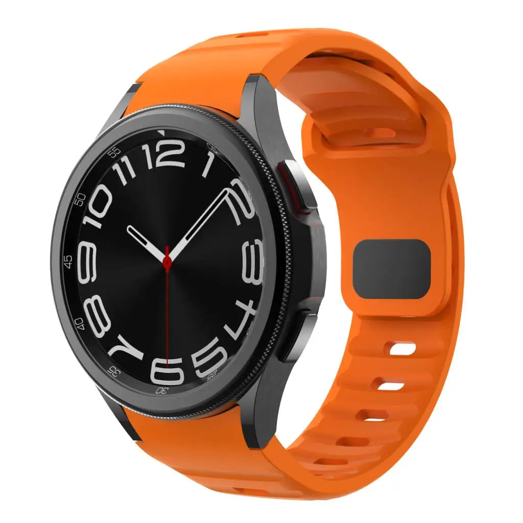 Silicone Strap for Samsung Galaxy Watch 7 6 5 4 FE 40mm 44mm/5 Pro 45mm, Galaxy Watch6 Classic 47mm 43mm Watch7 Band