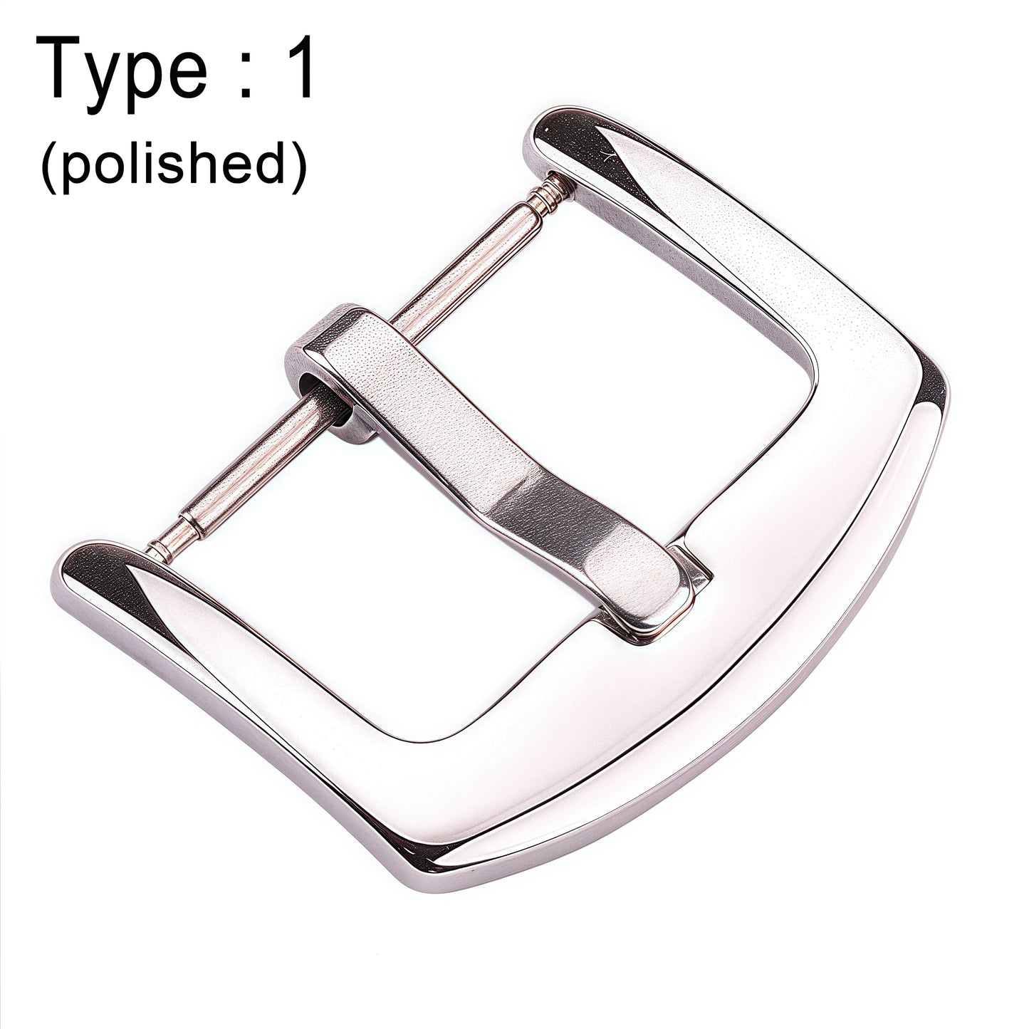 Stainless Steel Watch Buckle, Multiple Styles, 16 to 24mm, Silver Replacement Clasp for Men's Watch Straps