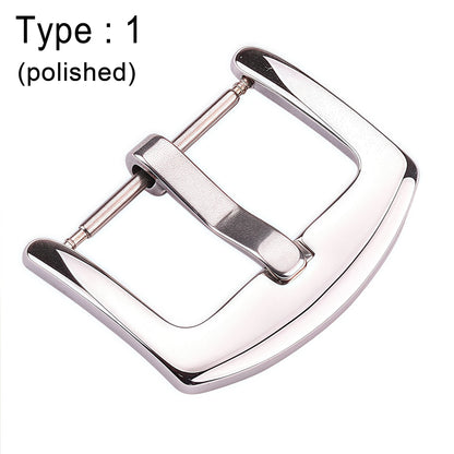 Stainless Steel Watch Buckle, Multiple Styles, 16 to 24mm, Silver Replacement Clasp for Men's Watch Straps