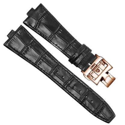Echtleder-Uhrenarmband für Vacheron Constantin OVERSEAS, Serie 4500V 5500V P47040, Edelstahlstruktur, Herren-Uhrenarmband, 25x8