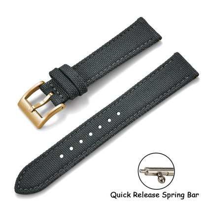 Per Cordura vela cinturino in pelle 18/20/22mm vela cinturini in nylon a sgancio rapido cintura in pelle per Omega Seiko