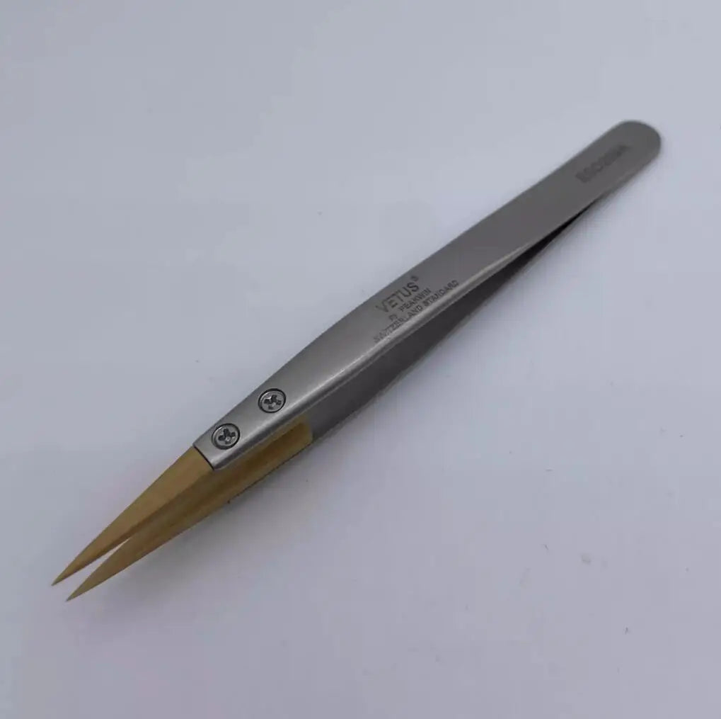 Pincettes pointues en buis, outils d'horlogerie, pincettes en bois poli à la main, pincettes antimagnétiques de précision, ne fait pas mal aux pièces de montre