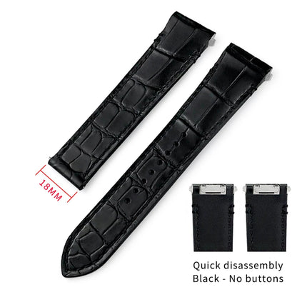 Bracelet en cuir de vache pour montre Cartier Santos WSSA0009 WSSA0018, vert, marron, noir, 21mm, bracelet de montre en cuir à dégagement rapide pour hommes