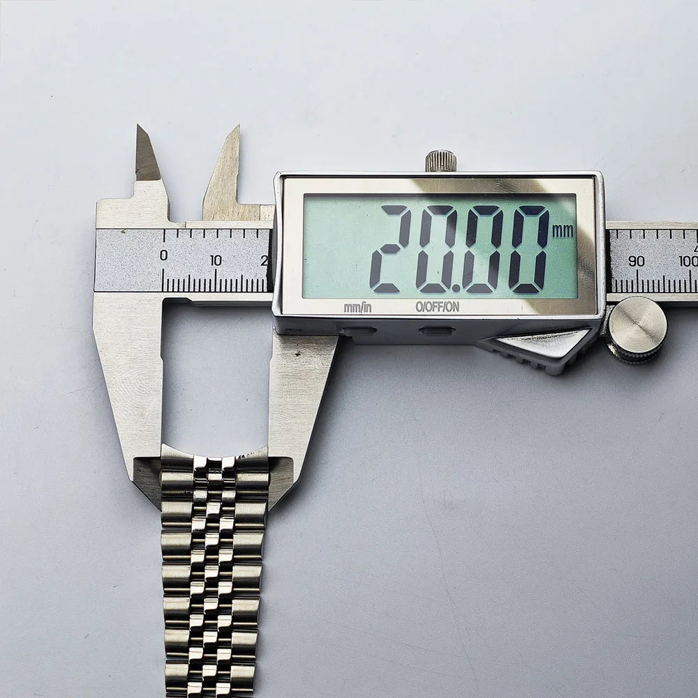 Cinturino in acciaio da 20 mm - cinturino di ricambio per orologio da uomo accessorio argento/nero, adatto per cassa GMT, con fibbia pieghevole scorrevole