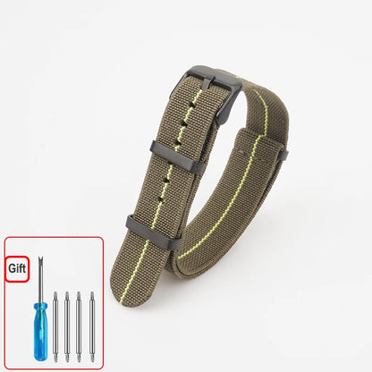 Cinturino per orologio NATO, paracadute in nylon elastico
