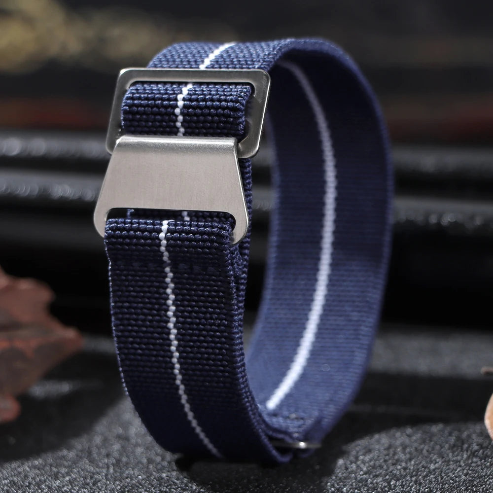 Bracelet de montre tressé en Nylon, 18/20/22mm, élastique, troupes françaises, sac de Parachute, Bracelet de Sport universel pour hommes et femmes