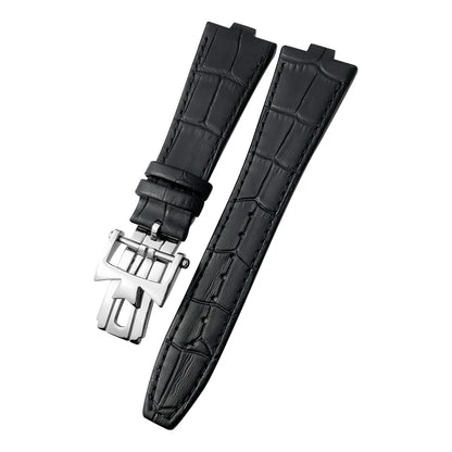 Remplacement du bracelet de montre en cuir de vachette véritable pour homme, VachAnderConstantin, cuir de veau d'outre-mer, noir, bleu, marron, bracelet, 25mm x 9mm