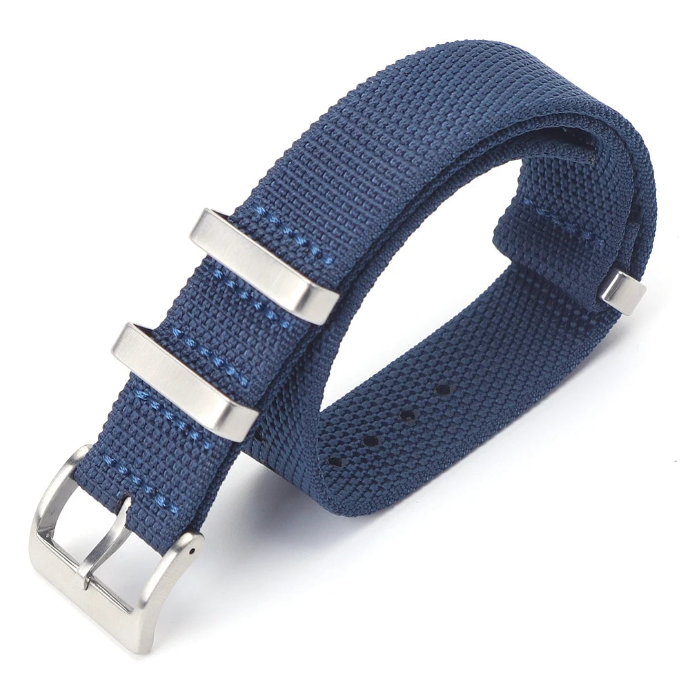 Cinturino per orologio in nylon intrecciato in tessuto resistente ad alta densità di alta qualità 20 mm 22 mm, cinturino per orologio sportivo in nylon morbido e spesso, accessori