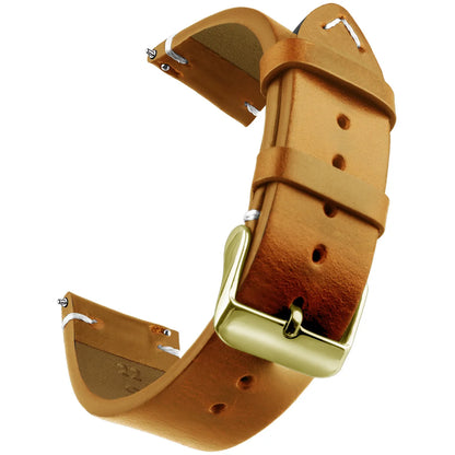 Bracelet de montre en cuir véritable de cire, bracelets de montre à dégagement rapide 18mm/19mm/20mm/21mm/22mm/24m, pour Samsung, Seiko, Oris, montre citoyen