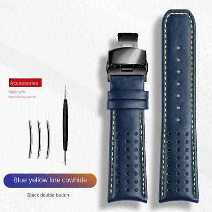 Cinturino 22mm 23mm in pelle bovina per Citizen Blue Angel AT8020-54L JY8078 AT8020-03L 54L, estremità curva, da uomo, per orologio