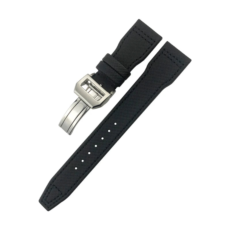 Cinturino per orologio in pelle di vitello e nylon di alta qualità, 20 mm 21 mm 22 mm, per IWC Pilot SPITFIRE MARK18 Portofino TOP GUN IW3777