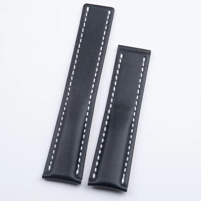 Cinturino universale in vera pelle di bambù, morbido, compatibile con cinturino TAG Heuer MONACO, nero, marrone, blu, 22mm, 24mm, fibbia pieghevole