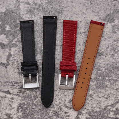 Per Cordura vela cinturino in pelle 18/20/22mm vela cinturini in nylon a sgancio rapido cintura in pelle per Omega Seiko