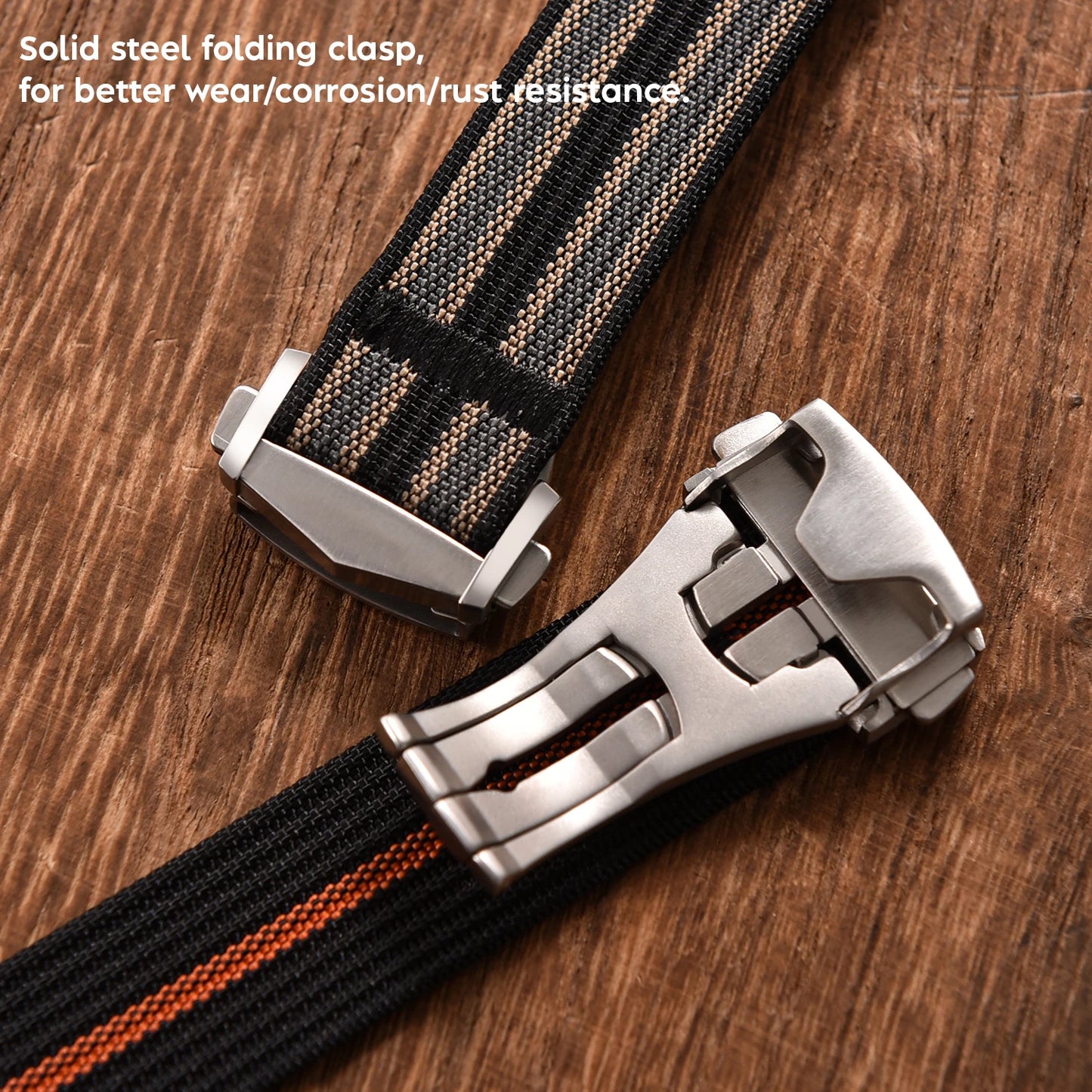 Bracelet de montre en nylon côtelé 18 20 22 mm, bracelet en caoutchouc FKM, boucle pliante, bracelet pour Omega Seiko, accessoires pour femmes et hommes