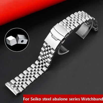 Bracelet en acier inoxydable massif pour montre Seiko, série abalone turtle srpa21 srp777 srpc25 srp773, bracelet de montre 22mm