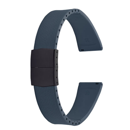 Cinturini per orologi in gomma Delugs CTS Fkm da 20 mm con fibbia a farfalla, 4 colori, texture unica, cinturino per orologi a sgancio rapido per orologi di marca