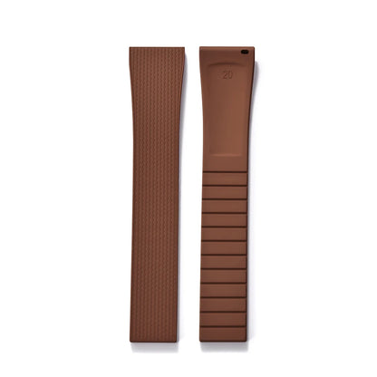 Cinturini per orologi in gomma Delugs CTS Fkm da 20 mm con fibbia a farfalla, 4 colori, texture unica, cinturino per orologi a sgancio rapido per orologi di marca