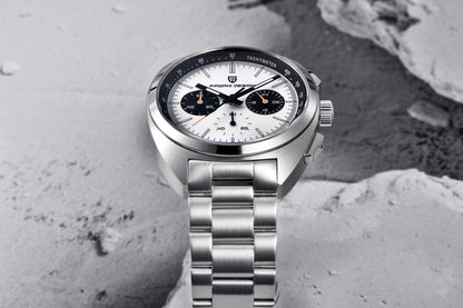 Montre Homme 39mm Chronographe à Quartz - PAGANI DS Panda Dial VK63 Saphir Sport