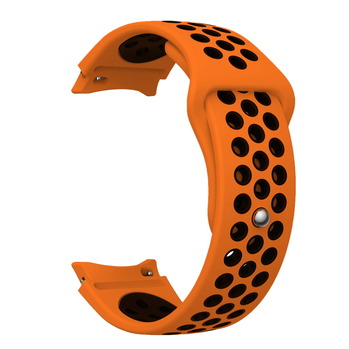 Sport-Uhrenarmband aus Silikon mit atmungsaktiven Löchern, zweifarbig, für Samsung Galaxy Watch 7/FE/6/5/4, atmungsaktives Sport-Design