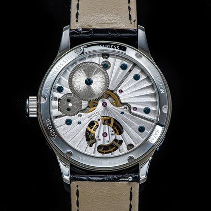 Orologio automatico da uomo Sugess Tourbillon - Cinturino in coccodrillo