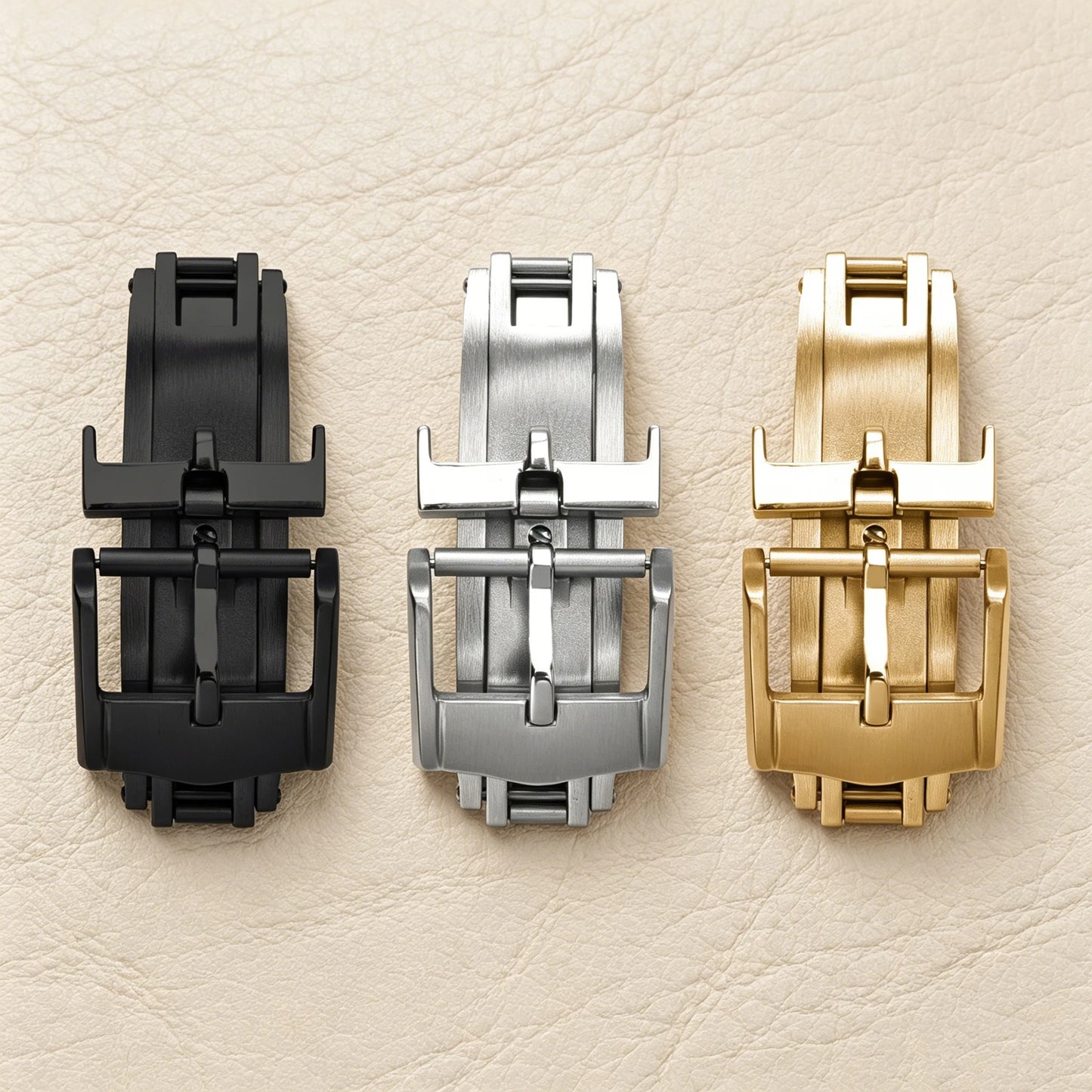 Fermoir papillon 316L, boucle pliante argentée de 16mm et 18mm, fermoir déployant en acier inoxydable pour Delugs Omega Seiko, accessoires de luxe