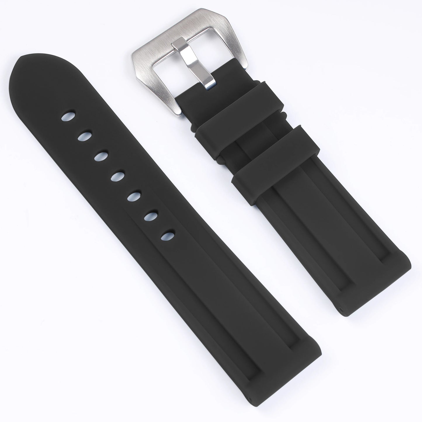 Bracelet de montre universel en silicone 20-26 mm noir jaune bleu vert rouge en caoutchouc pour Panerai Seiko Casio Huawei Samsung