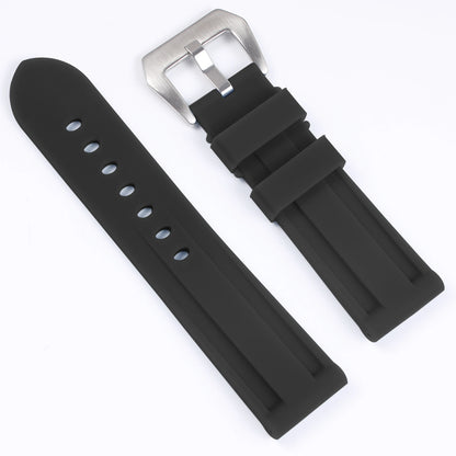 Bracelet de montre universel en silicone 20-26 mm noir jaune bleu vert rouge en caoutchouc pour Panerai Seiko Casio Huawei Samsung