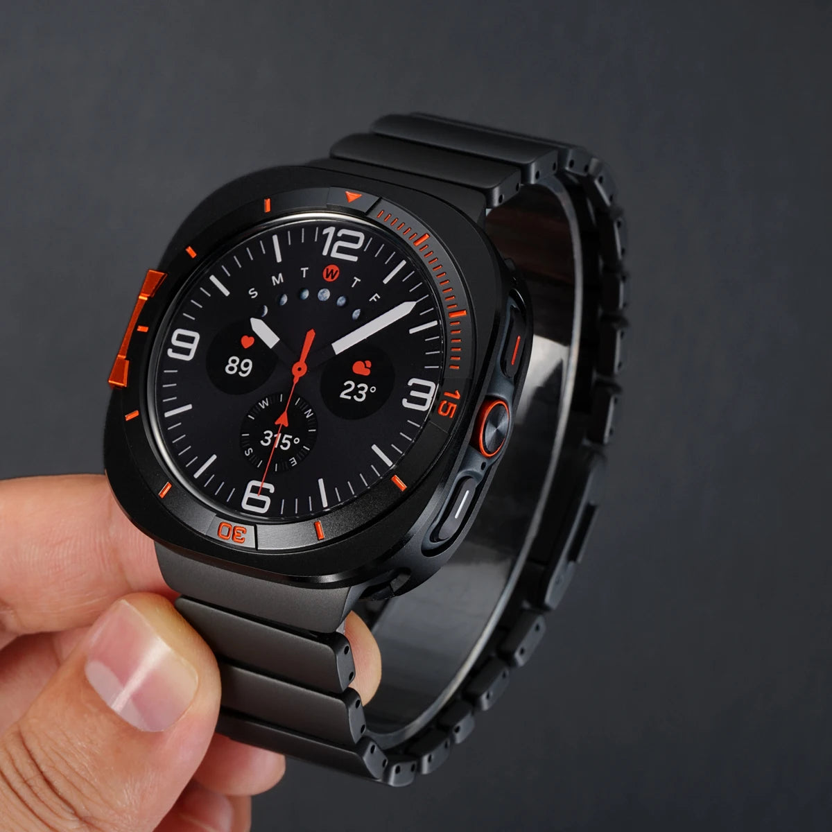 Titanium Magnetic Bracelet + Metal Protective Case for Samsung Galaxy Watch Ultra 47mm