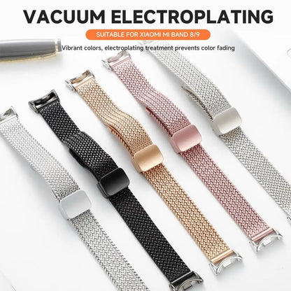 Stainless Steel Bracelet for Miband 9 10 8 NFC for Xiaomi Watch, Replacement Magnetic Metal Strap, Smartwatch Accessories