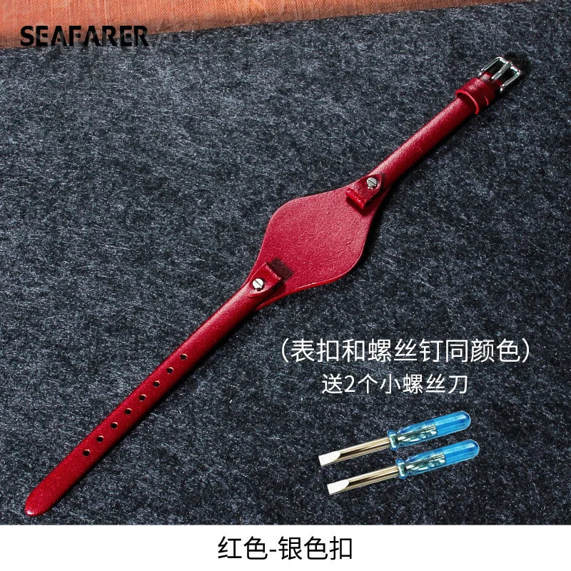 Bracelet de montre en cuir véritable pour femme, petit bracelet, cuir de vachette souple, fossile, ES3060, ES3565, ES2830, 3077, 3262, 3060, 4176, 4119, 8mm