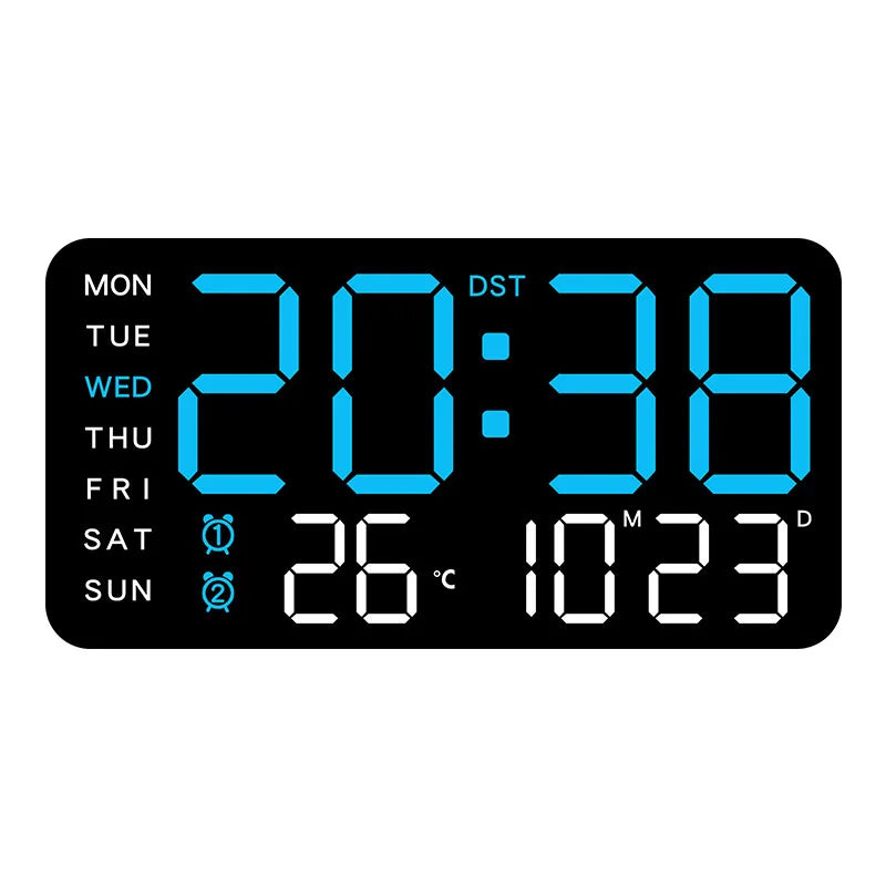 Horloge murale numérique à température, affichage LED, USB/batterie DST, grande Table, réveil pour salon, chambre à coucher, décorations de maison