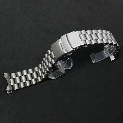 Bracelet incurvé pour Seiko, bracelet de montre de luxe en acier inoxydable massif, 18/19/20/21/22/24/26mm, ceinture d'extrémité Arc, accessoires de montre pour hommes