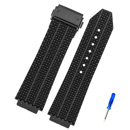 Ремешок для часов HUBLOT BIG BANG, силиконовый, 26 мм x 19 мм, 25 мм x 17 мм, водонепроницаемый, мужской, каучуковый браслет для часов