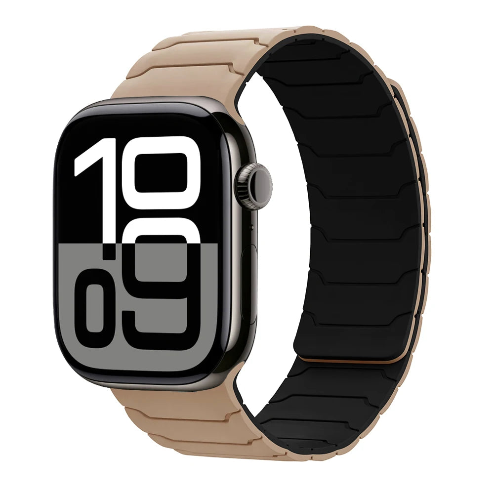 Magnetisches Armband für Apple Watch, 46 mm 44 mm 45 mm 40 mm 42 mm 41 mm, aus Silikon, Correa, Armband für IWatch Serie 11 10 SE 9 8 7 6 5 4 3