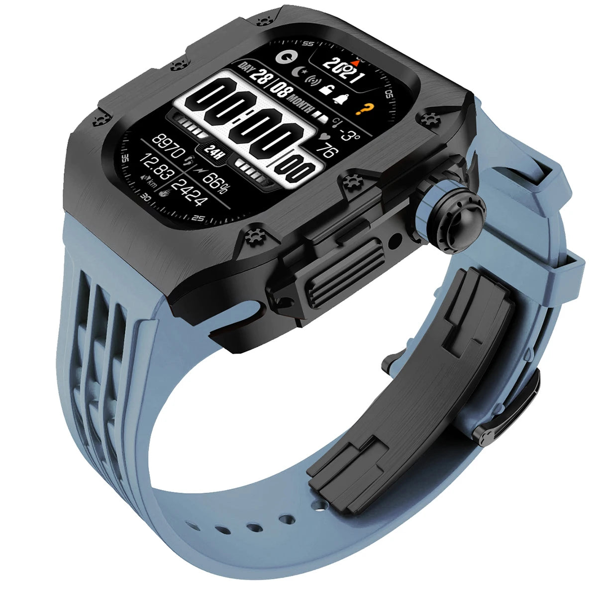 Luxury Mod Kit for Apple Watch Ultra 3 2 49mm, Titanium Alloy Strap for iWatch Series 11 10 9 8 7 6 SE 44mm 45mm