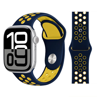 Bracelet en Silicone pour bracelets de montre Apple 46mm 44mm 45mm 40mm 41mm 42mm, Bracelet de Sport Correa iWatch série 11 10 9 SE 8 7 6 5