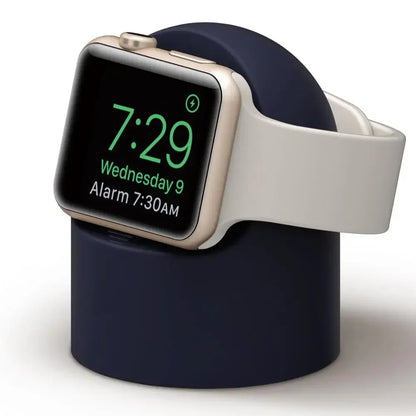 Supporto per caricabatterie Apple Watch Series Ultra/8/SE2/7/6/SE/4/3 49mm/45mm/44mm/42mm/41mm/40mm/38mm, Modalità Comodino in Silicone Resistente