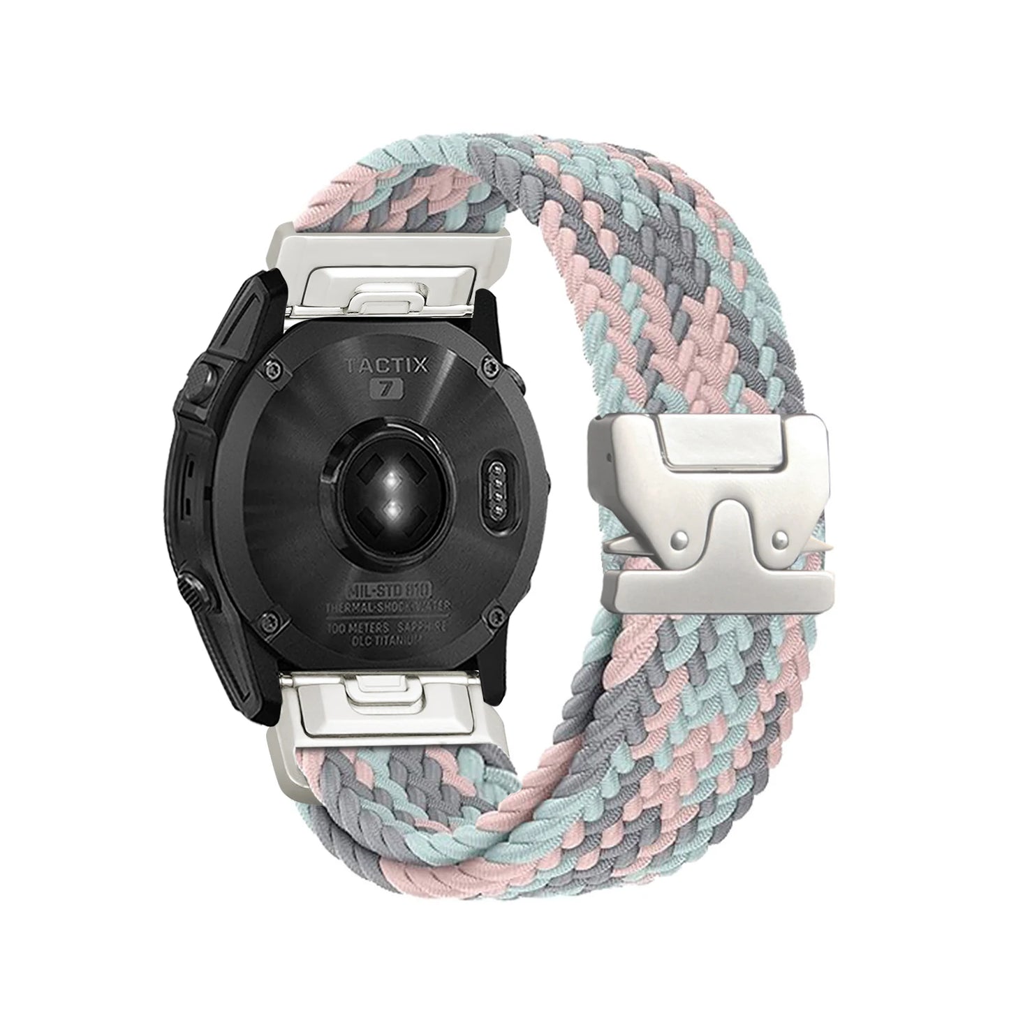 Cinturino per orologio elastico in nylon QuickFit 20/22/26 mm per Garmin Fenix 8/7/6/5 Forerunner 965/955/945 Instinct Tactix
