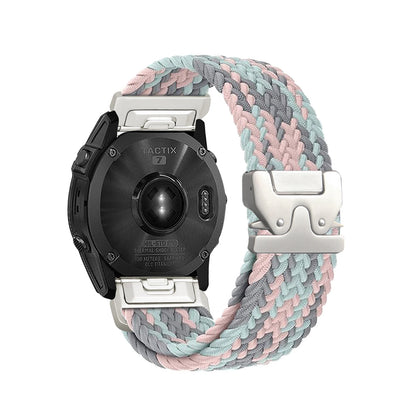 Cinturino per orologio elastico in nylon QuickFit 20/22/26 mm per Garmin Fenix 8/7/6/5 Forerunner 965/955/945 Instinct Tactix