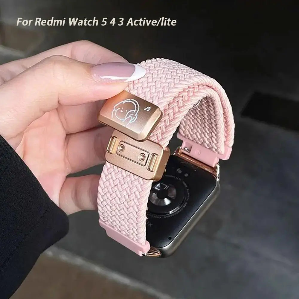 Magnetic Nylon Braided Bracelet for Redmi 3 Active 5 Active 5 Lite Redmi Watch Series 5 4 3 Lite Redmi Watch 6 5 4